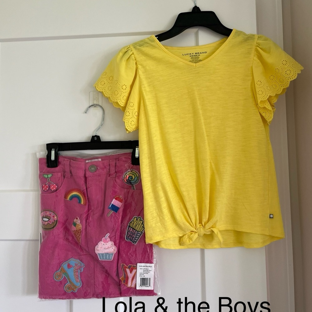 Lola + The Boys Yellow and Pink Kids Matching Set
